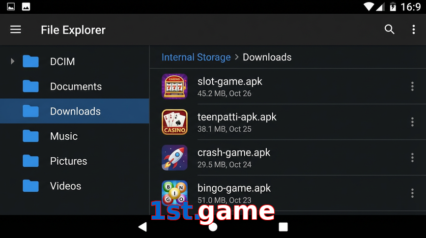 Main screen of 1St.game gameapk page for PK players